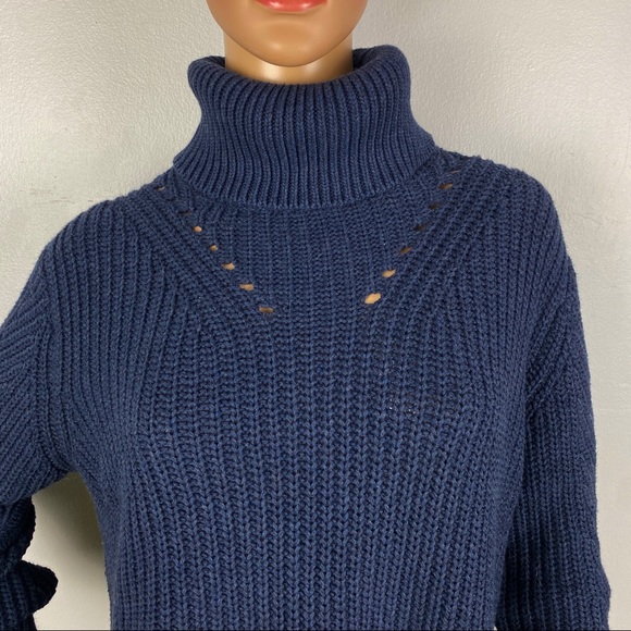 NEW 360SWEATER NAVY TURTLENECK SWEATER - Picture 3 of 6